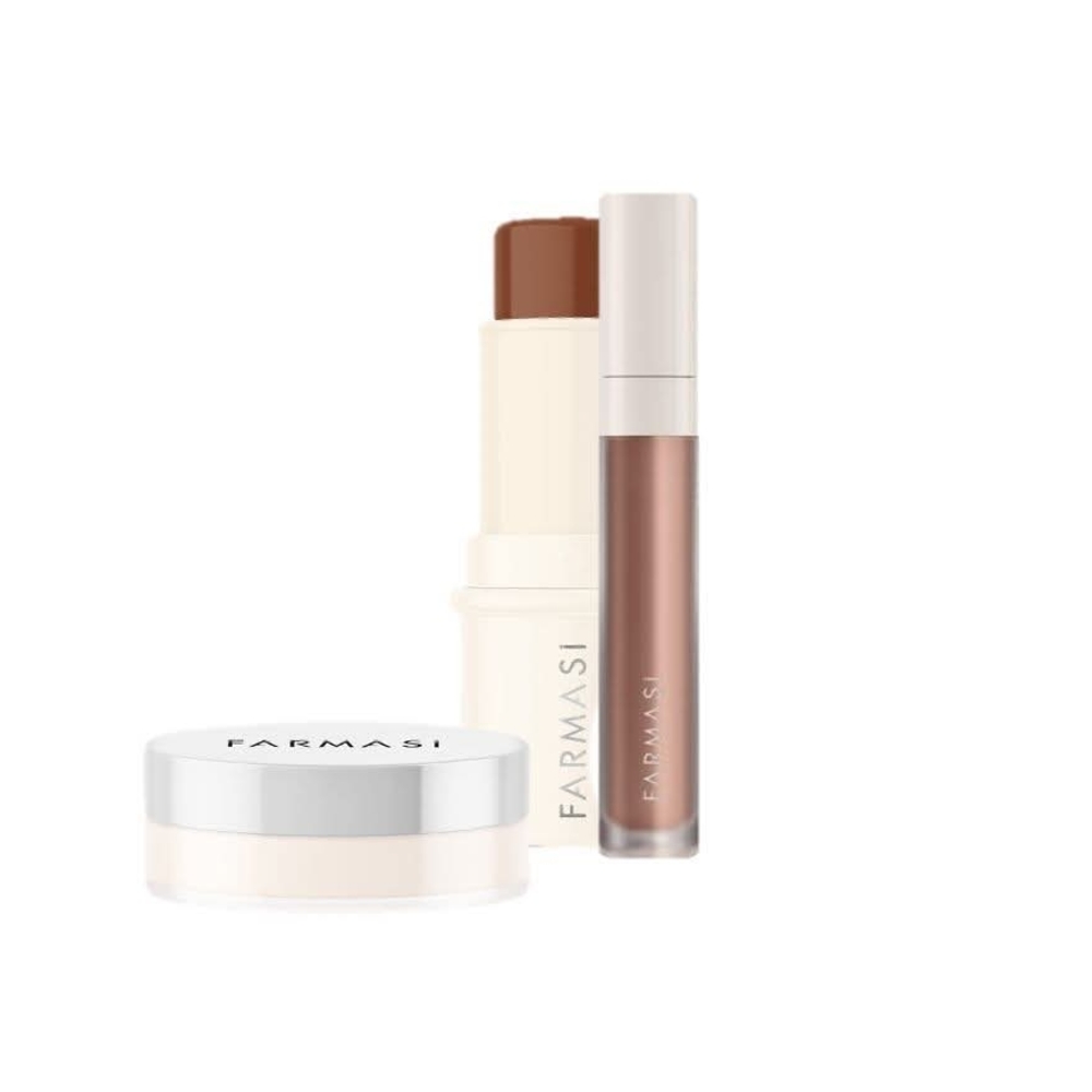 Farmasi Bronzer & Creamy Contour With Liquid Lipstick Matte